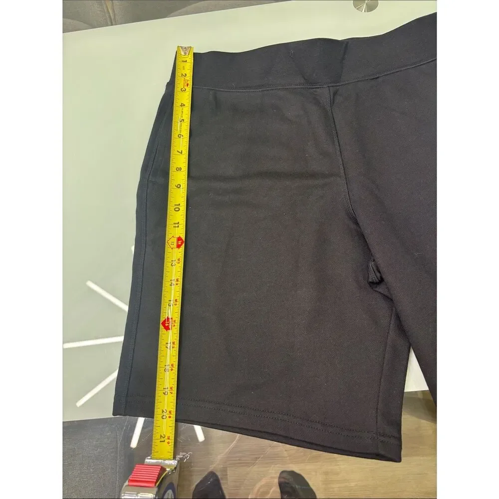 Champion Men’s Black Athletic Shorts with Logo and drawstring back pocket large